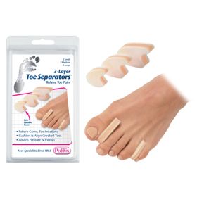 3-Layer Toe Separators Pk/6 2-Sm 2-Md 2-Lg